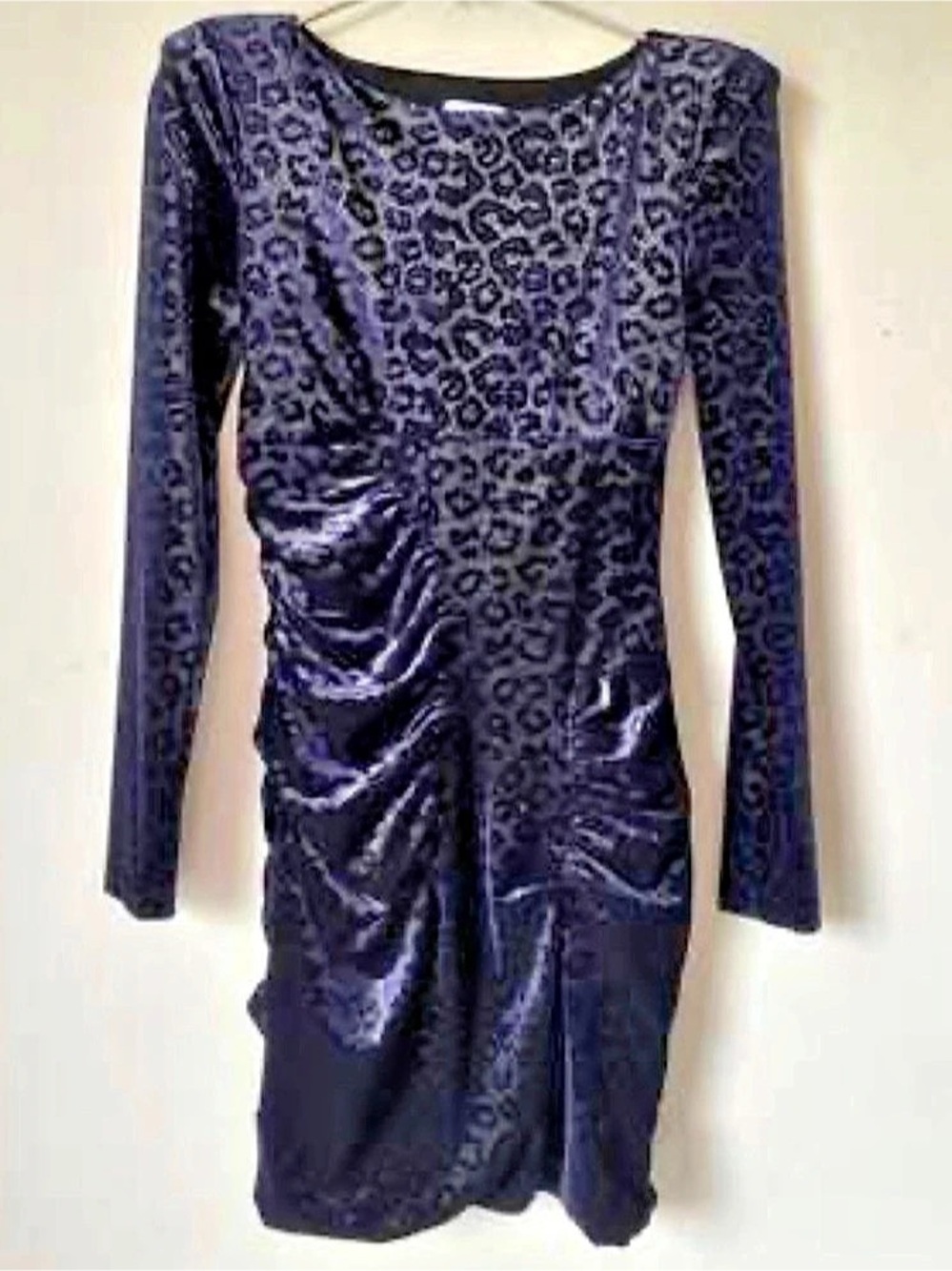 Bebe Animal Print Mini Dress Black Size XS Like New